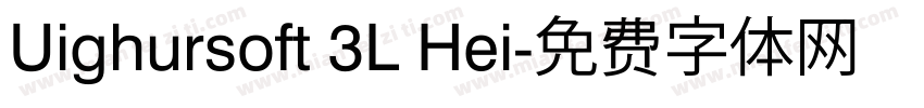 Uighursoft 3L Hei字体转换